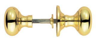 M35RS - Carlisle Brass Manital Victorian Mushroom Rim Knob Set Polished Brass