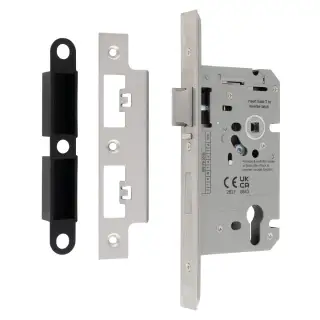 DLS7260ESCSSS - Carlisle Brass Eurospec Din Euro Escape Lock 60mm - &lpar;72mm c&sol;c&rpar; Satin Stainless Steel
