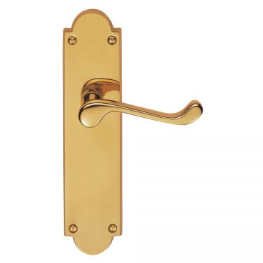 Click Here To Enlarge This Photo Of M67 - Carlisle Brass Victorian Shaped Scroll Lever Latch Furniture Polished Brass