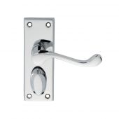 DL55WCCP - Carlisle Brass Victorian Scroll Lever on Privacy Backplate Polished Chrome