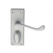 DL55WCSC - Carlisle Brass Victorian Scroll Lever on Privacy Backplate Satin Chrome
