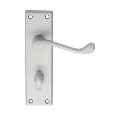 Click Here To Enlarge This Photo Of DL54WCSC - Carlisle Brass Victorian Scroll Lever on Bathroom Backplate Satin Chrome