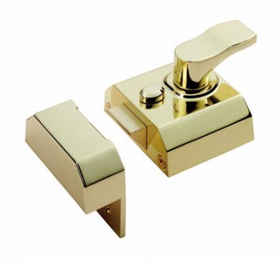 Click Here To Enlarge This Photo Of RCN8340EB - Carlisle Brass Eurospec Rim Cylinder Deadlocking Nightlatch 40mm c/w Cylinder Electro Brass