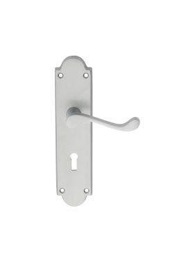 Click Here To Enlarge This Photo Of M68SC - Carlisle Brass Victorian Shaped Scroll Lever Lock Furniture Satin Chrome