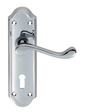Click Here To Enlarge This Photo Of DL17CP - Carlisle Brass 'Ashtead' Lever Lock Furniture Polished Chrome