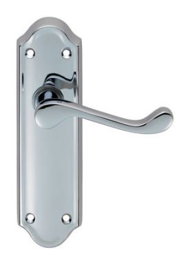 Click Here To Enlarge This Photo Of DL18CP - Carlisle Brass 'Ashtead' Lever Latch Furniture Polished Chrome