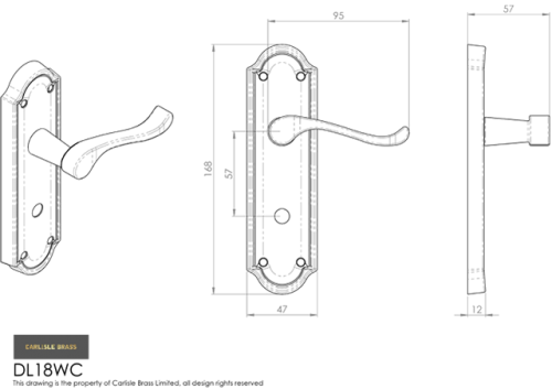 Click Here To Enlarge This Photo Of DL18WC - Carlisle Brass 'Ashtead' Lever Bathroom Furniture Polished Brass
