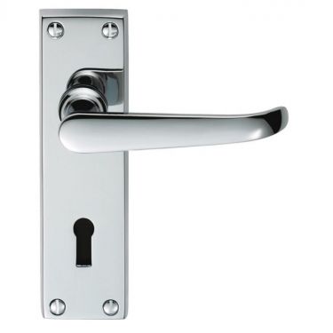 Click Here To Enlarge This Photo Of DL30CP - Carlisle Brass 'Ascot' Heavy Victorian Lever Lock Furniture Polished Chrome