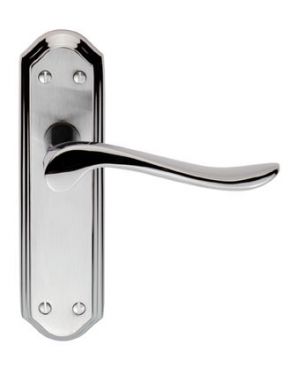 Click Here To Enlarge This Photo Of DL451SCCP - Carlisle Brass 'Lytham' Lever Latch Furniture Satin Chrome/Polished Chrome