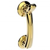 M43 - Carlisle Brass Door Knocker On Rose Polished Brass (95mm c/c) Polished Brass