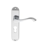 DL180YCP - Carlisle Brass 'Andros' Euro Profile Lever Lock Furniture (47.5mm c/c) Polished Chrome