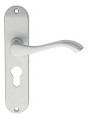 DL180YSC - Carlisle Brass 'Andros' Euro Profile Lever Lock Furniture (47.5mm c/c) Satin Chrome