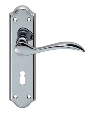 Click Here To Enlarge This Photo Of DL190CP - Carlisle Brass 'Madrid' Lever Lock Furniture Polished Chrome