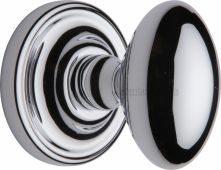 CHE7373-PC Heritage Brass Mortice Knob on Rose Chelsea Design Polished Chrome Finish