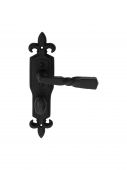LF5115 - Carlisle Brass Ludlow Foundries Barley Twist Lever on Gothic Style Bathroom Back Plate Black Antique