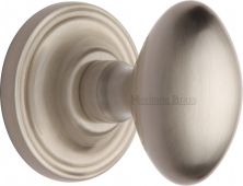 CHE7373-SN Heritage Brass Mortice Knob on Rose Chelsea Design Satin Nickel Finish