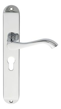 Click Here To Enlarge This Photo Of DL380YCP - Carlisle Brass 'Andros' Lever Lock Furniture Euro Profile (47.5mm c/c) Polished Chrome
