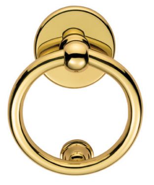 Click Here To Enlarge This Photo Of M37 - Carlisle Brass Victorian Ring Door Knocker 134mm Polished Brass