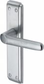 DEC3010-SC Heritage Brass Door Handle Lever Latch Deco Design Satin Chrome Finish