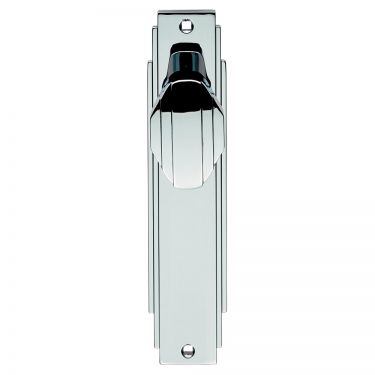 Click Here To Enlarge This Photo Of ADR022CP - Carlisle Brass Art Deco Knob on Latch Backplate Polished Chrome
