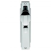 ADR023CP - Carlisle Brass Art Deco Knob on Bathroom Backplate Polished Chrome