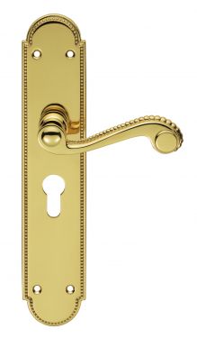 Click Here To Enlarge This Photo Of DL271Y - Carlisle Brass 'Chesham' Euro Profile Lever Lock Furniture (47.5mm c/c) Polished Brass