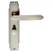 ADR013SN - Carlisle Brass Art Deco Lever on Bathroom Backplate Satin Nickel