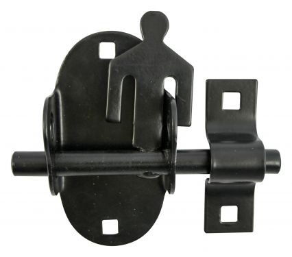 Click Here To Enlarge This Photo Of TIMCO OP4BP - Oval Padbolt Black 4"