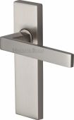 DEL6010-SN Heritage Brass Door Handle Lever Latch Delta Design Satin Nickel Finish