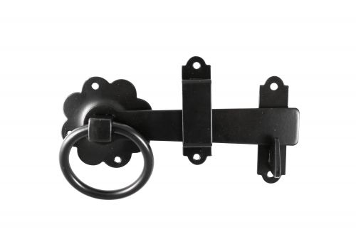 Click Here To Enlarge This Photo Of TIMCO RGL6BP - Ring Gate Latch - Plain Black 6"