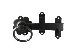 TIMCO RGL6BP - Ring Gate Latch - Plain Black 6"