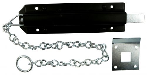 Click Here To Enlarge This Photo Of TIMCO CB18BP - Spring Chain Bolt Black 18"