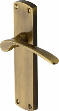 Click Here To Enlarge This Photo Of DIP7810-AT Heritage Brass Door Handle Lever Latch Diplomat Design Antique Brass Finish