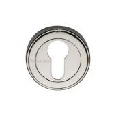ERD7020-PNF Heritage Brass Euro Profile Cylinder Escutcheon Polished Nickel Finish