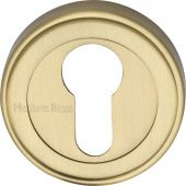ERD7020-SB Heritage Brass Euro Profile Cylinder Escutcheon Satin Brass Finish