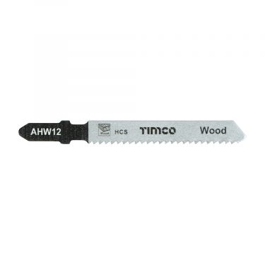 Click Here To Enlarge This Photo Of TIMCO AHW12 - 5pcs HCS Jigsaw Blades for Wood (T119B Bosch equiv.)