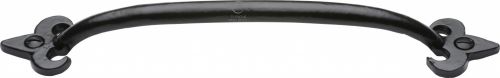 Click Here To Enlarge This Photo Of FB1092 203 M.Marcus Black Iron Rustic Cabinet Pull Fleur-De-Lys Design 203mm