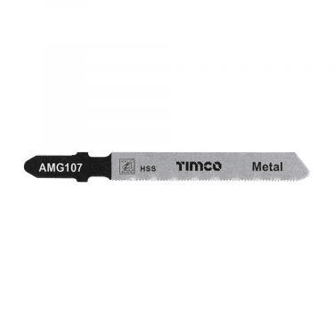 Click Here To Enlarge This Photo Of TIMCO AMG107 - 5pcs HSS Jigsaw Blades for Metal (T118G Bosc equiv.)