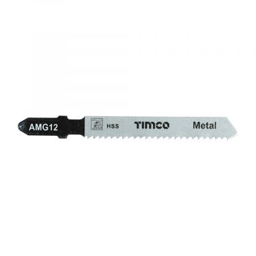 Click Here To Enlarge This Photo Of TIMCO AMG12 - 5pcs HSS Jigsaw Blades for Metal (T118B Bosc equiv.)