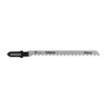 Click Here To Enlarge This Photo Of TIMCO AHGS24 - 5pcs HCS Jigsaw Blades for Wood (T244D Bosch equiv.)