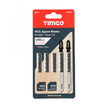 Click Here To Enlarge This Photo Of TIMCO AHC14 - 5pcs HCS Jigsaw Blades for Wood (T101D Bosch equiv.)