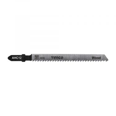 Click Here To Enlarge This Photo Of TIMCO AHC12 - 5pcs HCS Jigsaw Blades for Wood (T101B Bosch equiv.)