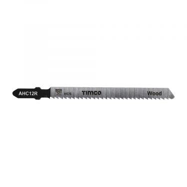 Click Here To Enlarge This Photo Of TIMCO AHC12R - 5pcs HCS Jigsaw Blades for Wood (T101BR Bosch equiv.)