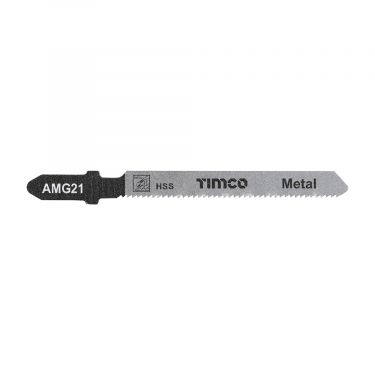 Click Here To Enlarge This Photo Of TIMCO AMG21 - 5pcs HSS Jigsaw Blades for Metal (T218A Bosc equiv.)