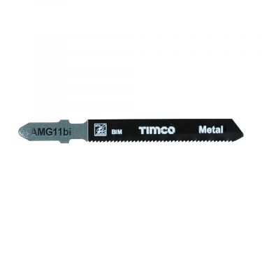 Click Here To Enlarge This Photo Of TIMCO AMG11BI - 5pcs Bi-Met Jigsaw Blades for Metal (T118AF Bosch equiv.)
