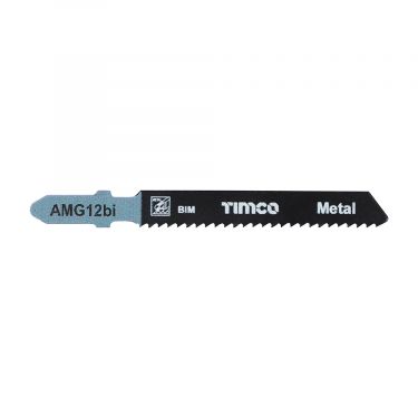 Click Here To Enlarge This Photo Of TIMCO AMG12BI - 5pcs Bi-Met Jigsaw Blades for Metal (T118BF Bosch equiv.)