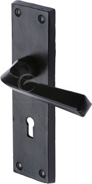 Click Here To Enlarge This Photo Of FB2500 M.Marcus Black Iron Rustic Door Handle Lever Lock Bridgnorth Design