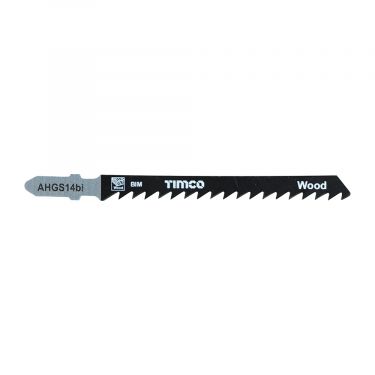 Click Here To Enlarge This Photo Of TIMCO AHGS14BI - 5pcs Bi-Metal Jigsaw Blades for Wood (T144DF Bosch equiv.)