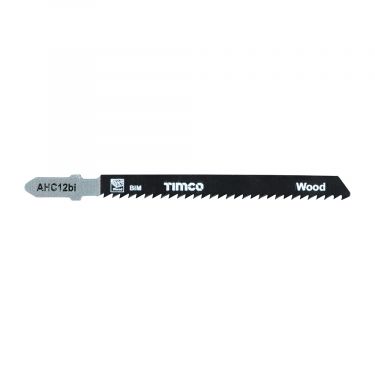 Click Here To Enlarge This Photo Of TIMCO AHC12BI - 5pcs Bi-Metal Jigsaw Blades for Wood (T101BF Bosch equiv.)