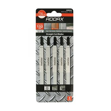 Click Here To Enlarge This Photo Of TIMCO AMG31 - 5pcs HSS Jigsaw Blades for Metal (T318A Bosc equiv.)
